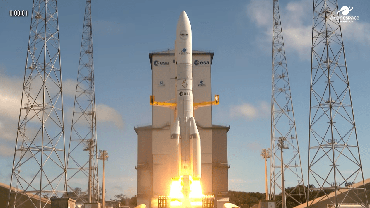 European rocket launches record-breaking mission with Amazon LEO satellites - Space