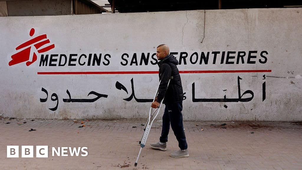 Israel to ban MSF from working in Gaza over refusal to provide staff list - BBC