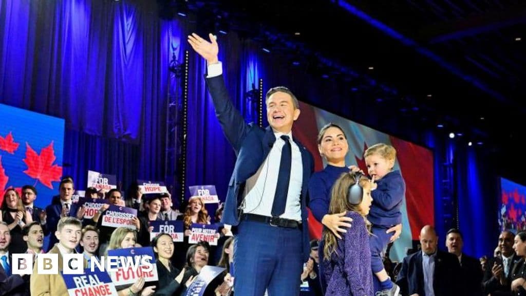 Canada's Poilievre sweeps Conservative party leadership test with 87.4% - BBC