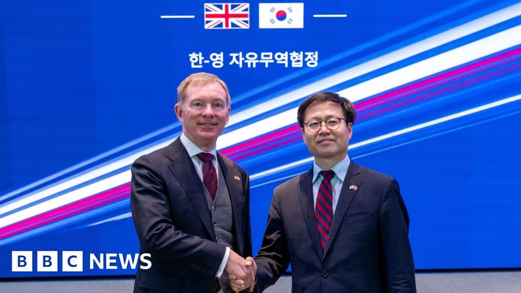 UK and South Korea strike trade deal - BBC