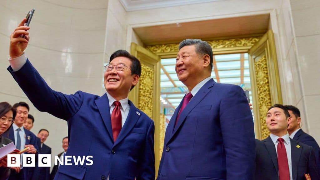South Korea's Lee Jae Myung seeks 'new phase' in ties with China at Xi Jinping meeting - BBC