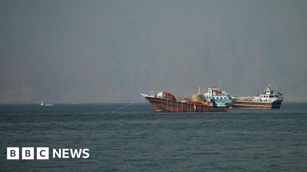 US strikes Iran after attack on cargo ship - BBC
