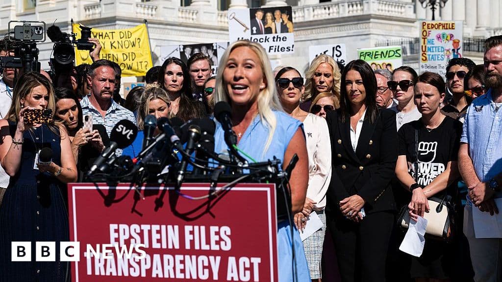 High-profile Republican Marjorie Taylor Greene to quit Congress after Trump feud - BBC