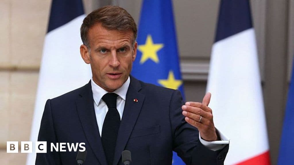 Russian hybrid attacks against Europe intensifying, says Macron - BBC
