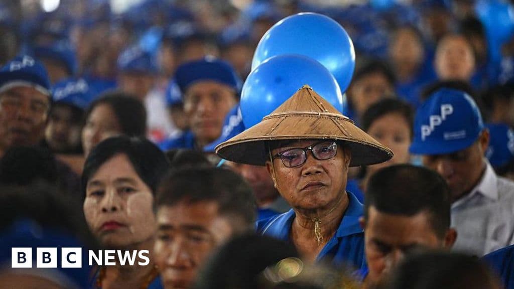 War-torn Myanmar votes in widely criticised 'sham' election - BBC