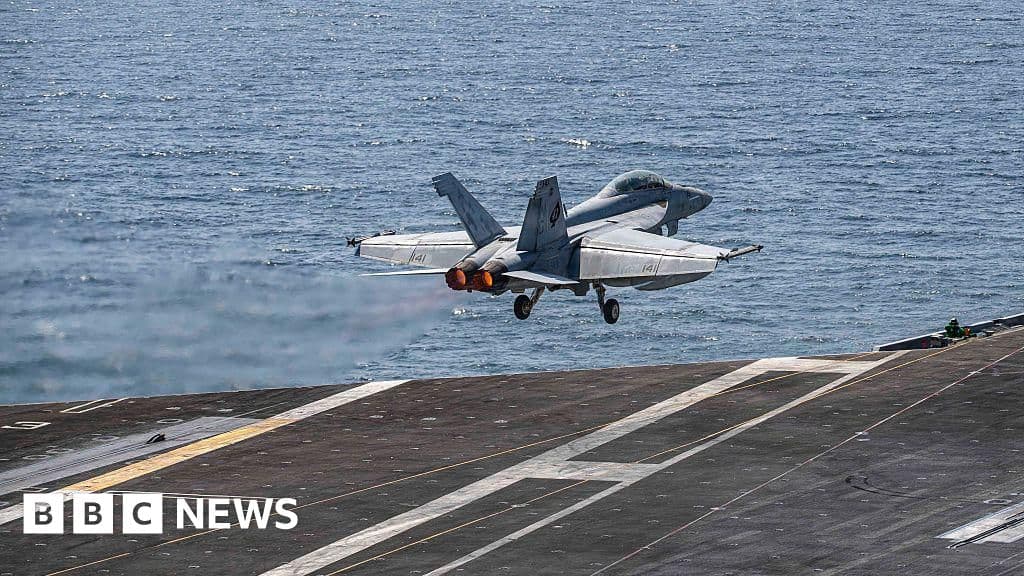 US strikes Iran targets for second time in three days - BBC