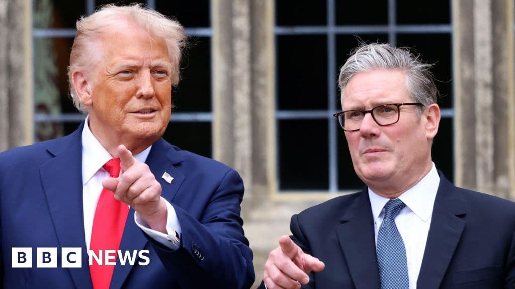 Chris Mason: Trump and Starmer speak after astonishing few days - BBC