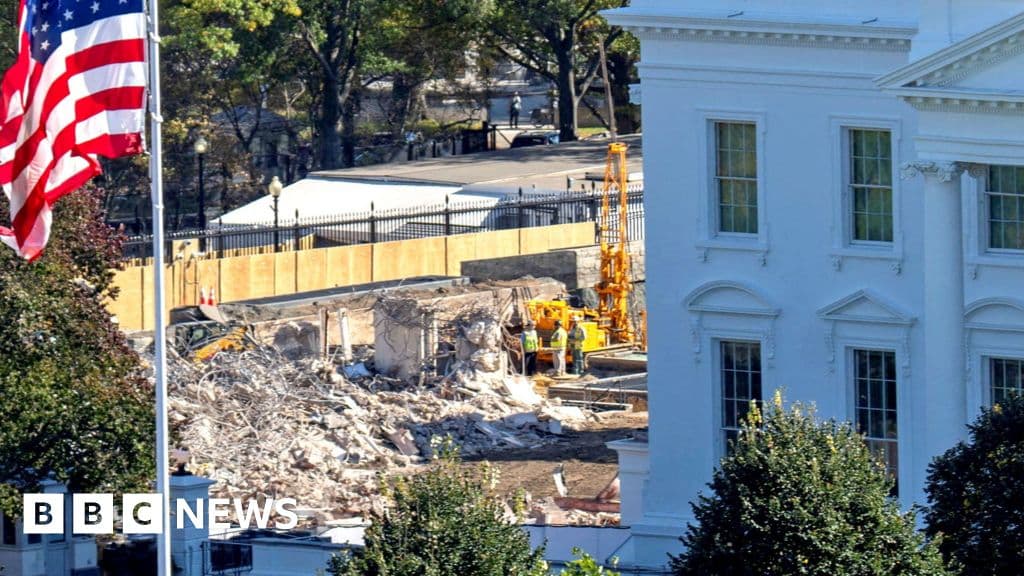 White House sued by historic preservation group over ballroom plans - BBC
