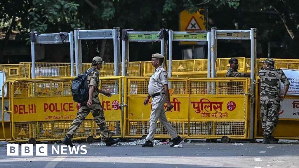 Thousands of security personnel deployed as Delhi braces for ‘cockroach’ protest - BBC