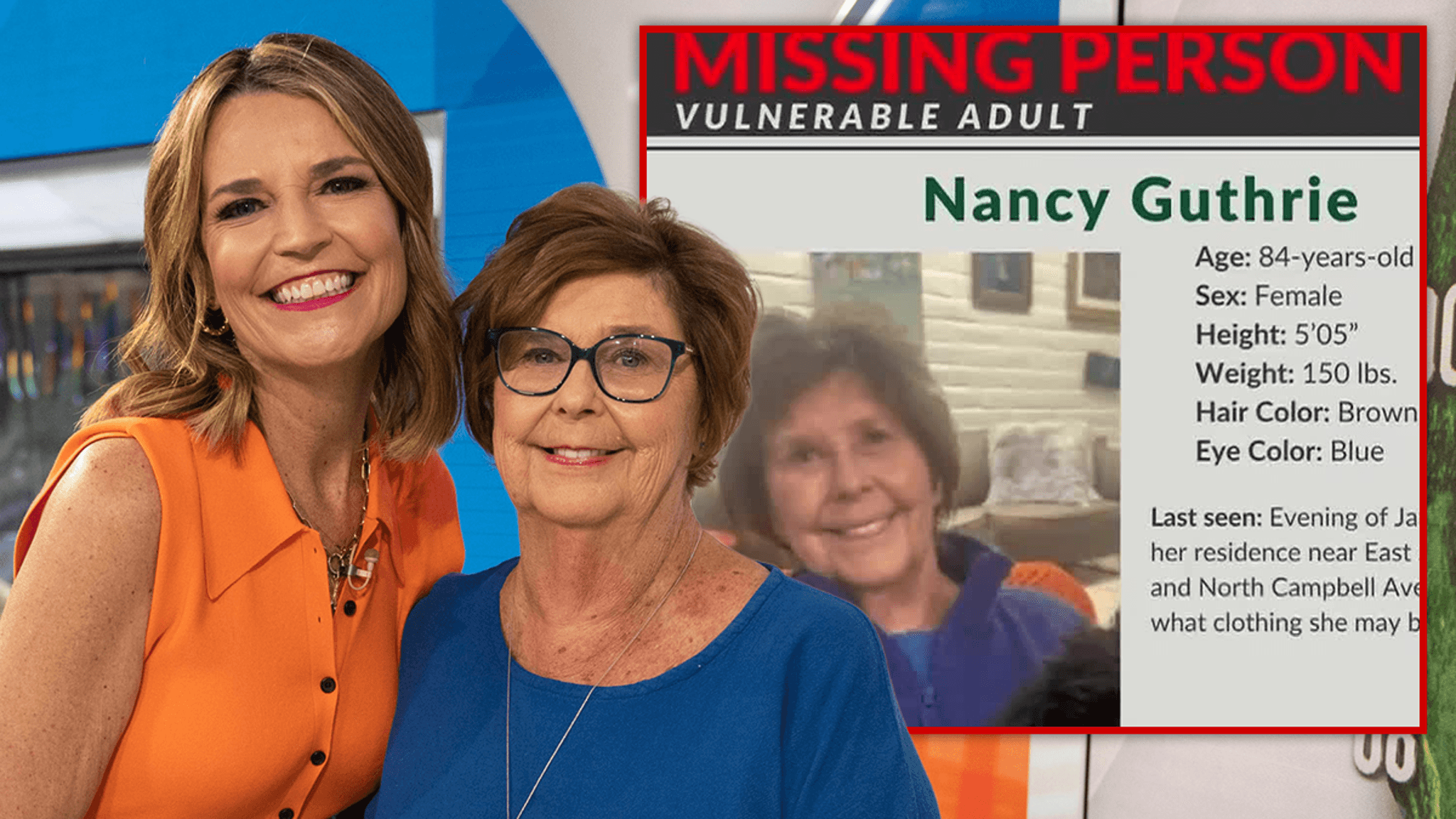 'TODAY' Anchor Savannah Guthrie’s Mom Missing - TMZ