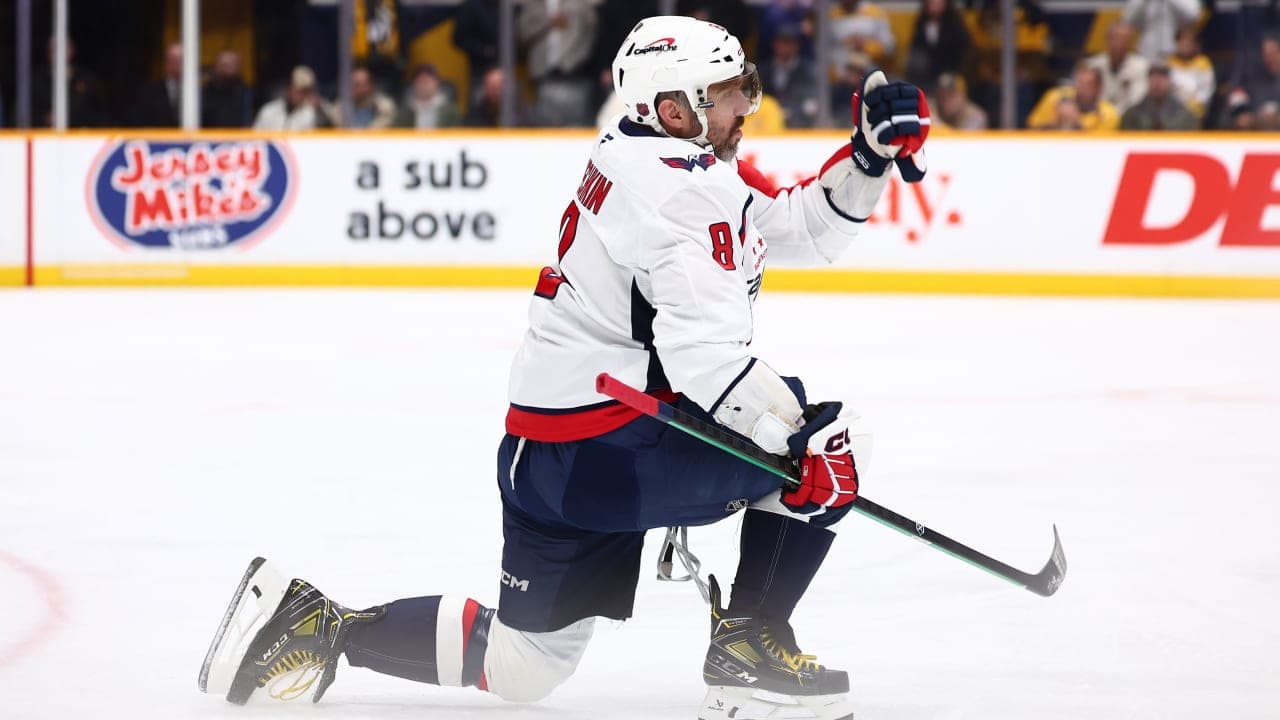 Ovechkin scores 20 goals for 21st season, 2nd most in NHL history - NHL.com
